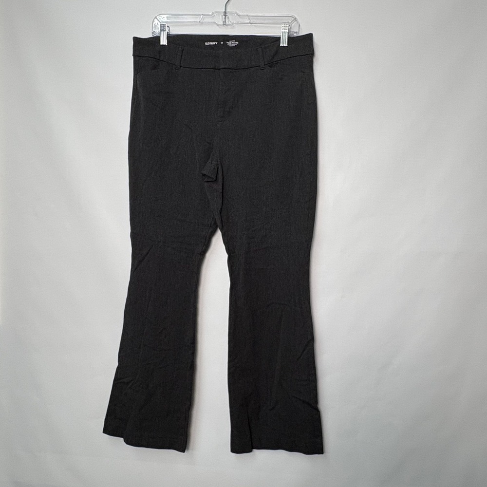 Old Navy High-Rise Pixie Flare Pants Dark Heather Gray Size 14 Career Trouser